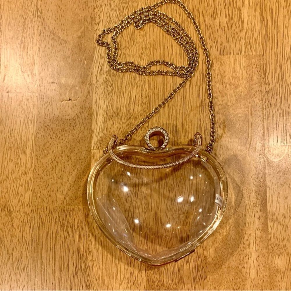 Kids Clear Plastic Heart Purse